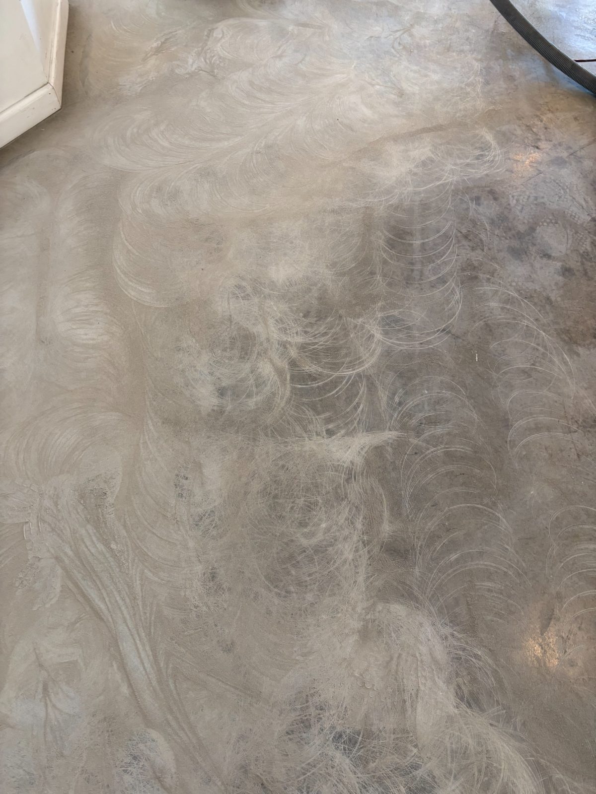 Concrete surface prepared for coating